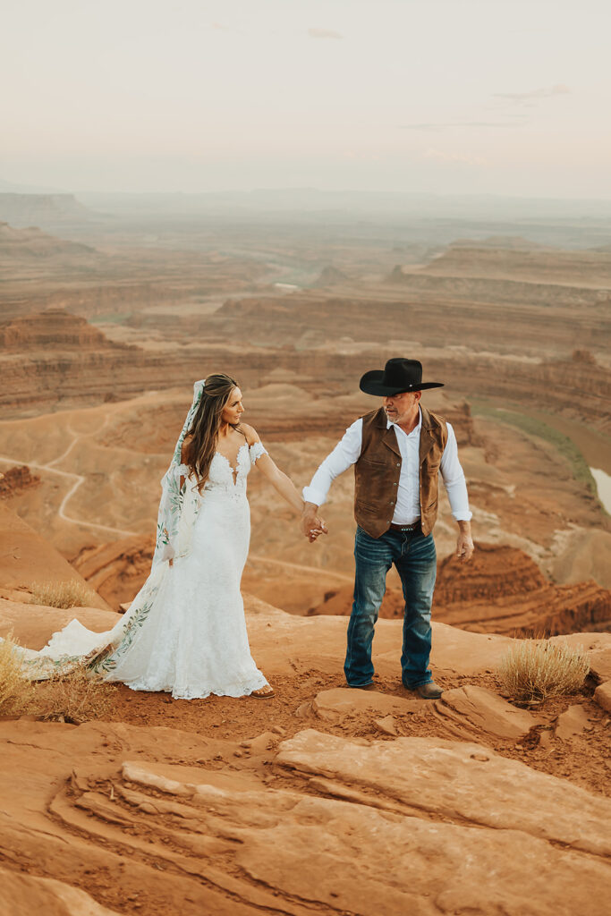 Couple eloping in Utah
