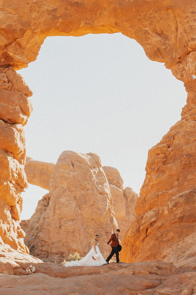 Couple Eloping in Arches National Park