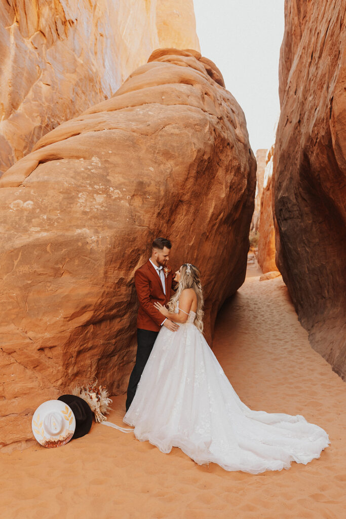 Couple Eloping in Arches National Park