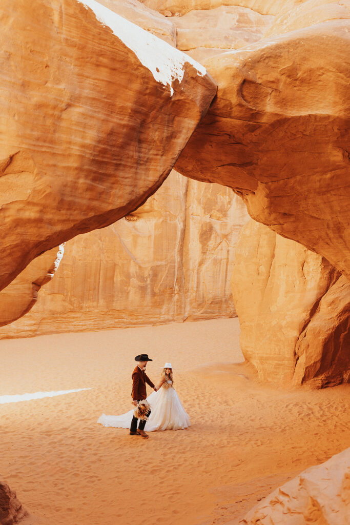 Couple Eloping in Arches National Park