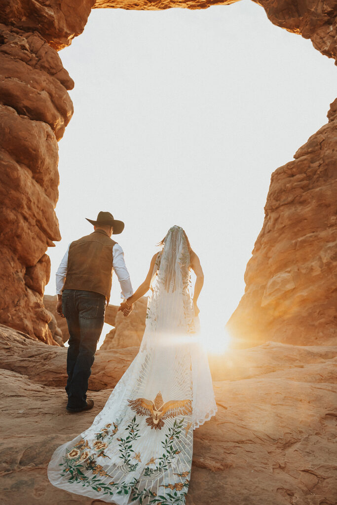 Couple Eloping in Arches National Park